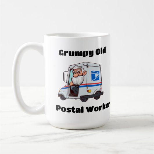 Grumpy Old Postarbeiter Kaffeetasse (Links)