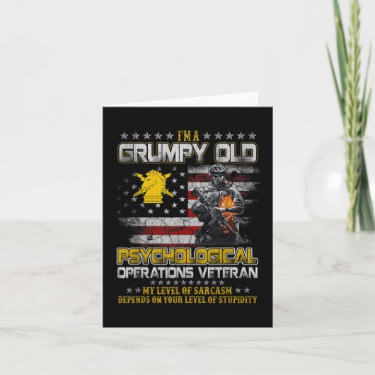 Grumpy Old Psychological Operations Veteran Vater Karte (Vorderseite)