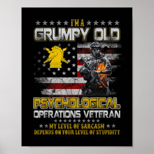 Grumpy Old Psychological Operations Veteran Vater Poster