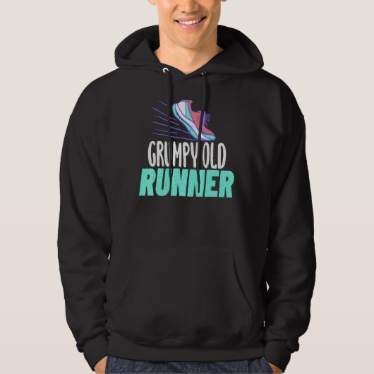 Grumpy Old Runner Opa Marathon Runner Hoodie (Vorderseite)