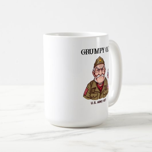 Grumpy Old U.S Army Vet Kaffeetasse (VorderseiteRechts)
