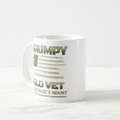 Grumpy Old Vet Ich tue, was ich Gewollt Funny Vete Kaffeetasse (Vorderseite Links)
