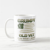 Grumpy Old Vet Ich tue, was ich Gewollt Funny Vete Kaffeetasse (Links)