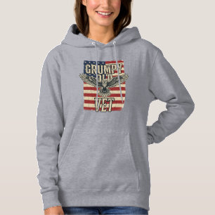 Grumpy Old Vet Patriotisches Adlerflagge-Shirt-Des Hoodie