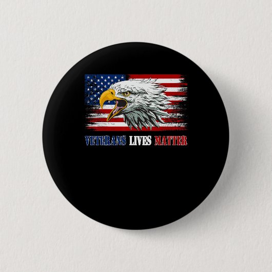 Grumpy Old Veteran American Eagle Flag Veterans Li Button (Vorderseite)