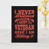 GRUMPY OLD VETERAN American Veteran Gift Veterans Karte (Gelbe Blume)