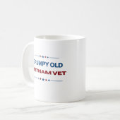 Grumpy Old Vietnam Vet Funny Remüde US Veteran Kaffeetasse (Vorderseite Links)