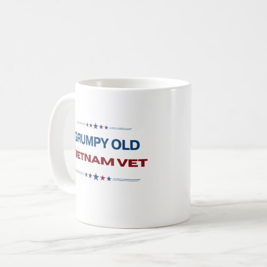 Grumpy Old Vietnam Vet Funny Remüde US Veteran Kaffeetasse (Vorderseite Links)