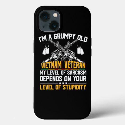 Grumpy Old Vietnam Veteran Sarcastic Opa Funny Case-Mate iPhone Hülle (Rückseite)