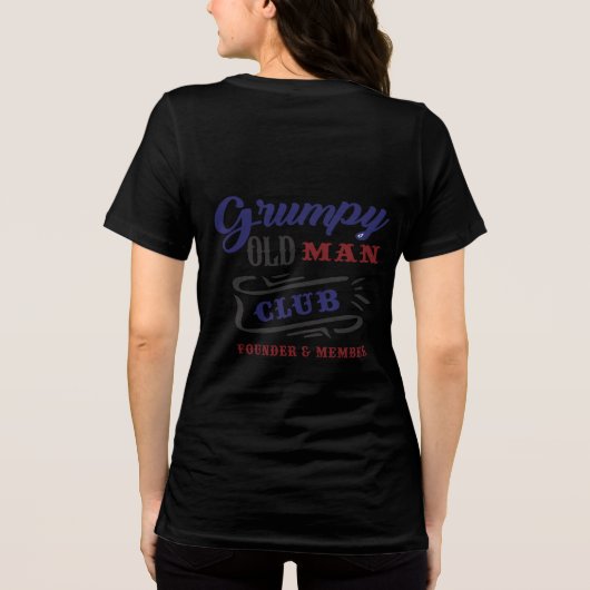 Grumpy Old Woman Club Funny T - Shirt (Rückseite)