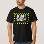 Grumpy Opa Ansatz mit Vorsicht Großvater Papa T-Shirt (Vorderseite)