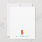 Grumpy Orange Cat Children's Stationery Mitteilungskarte (Vorderseite)