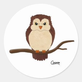 Grumpy Owl - Aufkleber für Umschlag