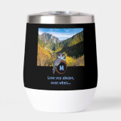 Grumpy Owl Nesting on Monogram Egal Foto (Vorderseite)