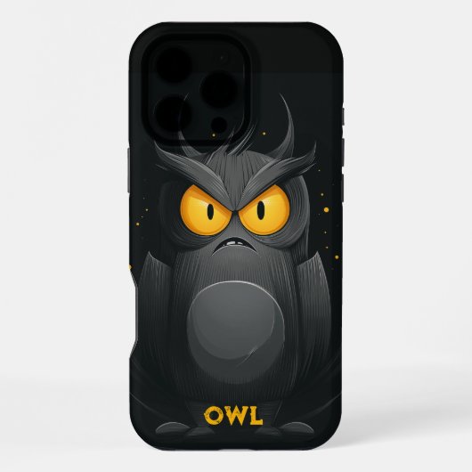 Grumpy Owl Personalisiert iPhone Hülle (Rückseite)