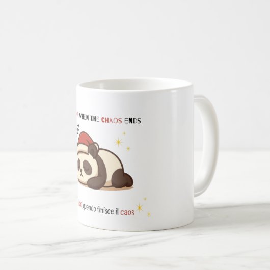 Grumpy Panda Christmas Mug Kaffeetasse (VorderseiteRechts)