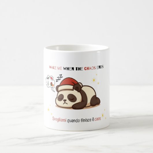Grumpy-Panda-Weihnachtsbecher Kaffeetasse (Mittel)