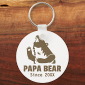 Grumpy Papa Bear Seit dem Jahr der Vaterschaft Schlüsselanhänger (Vorderseite)