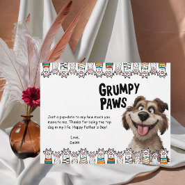 Grumpy Paws Vatertagsbriefe Briefbogen