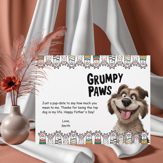 Grumpy Paws Vatertagsbriefe Briefbogen