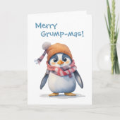 Grumpy Penguin Grinch Weihnachtsfeiertag Spaß Karte (Vorderseite)