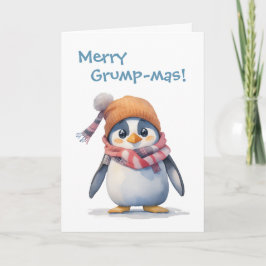 Grumpy Penguin Grinch Weihnachtsfeiertag Spaß Karte