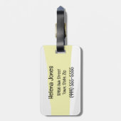 Grumpy Pig Neutral Töne Personalisiert Gepäckanhänger (Rückseite vertikal)