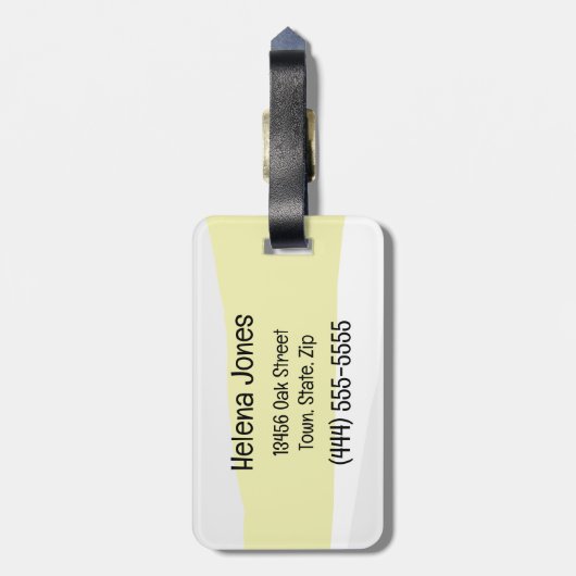 Grumpy Pig Neutral Töne Personalisiert Gepäckanhänger (Rückseite vertikal)