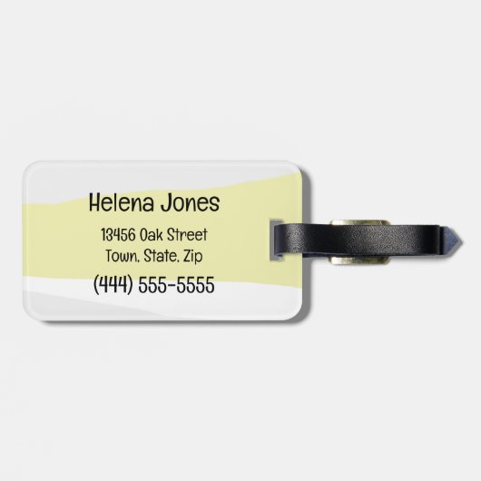 Grumpy Pig Neutral Töne Personalisiert Gepäckanhänger (Rückseite horizontal)