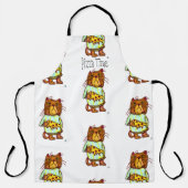 Grumpy Pizza Pet Funny Cat Art Design Schürze (Vorderseite)