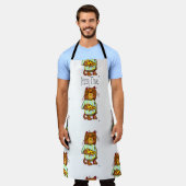 Grumpy Pizza Pet Funny Cat Art Design Schürze (Getragen)