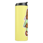 Grumpy Pizza Pet Funny Cat Art Marker Design Thermosbecher (Nach links gedreht)