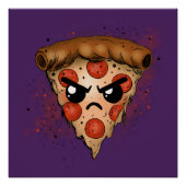 Grumpy Pizza Poster (Vorderseite)