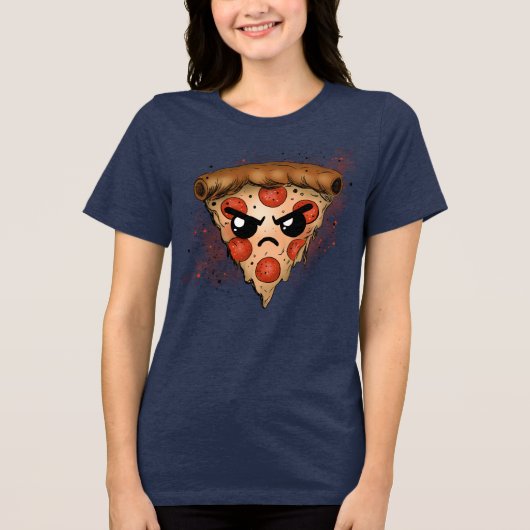 Grumpy Pizza Tri-Blend Shirt (Vorderseite)