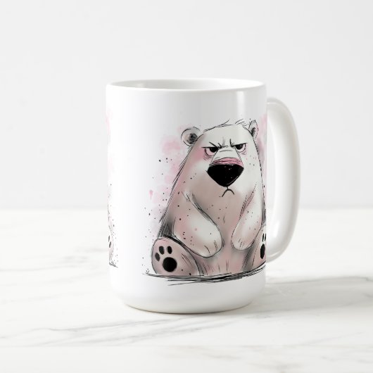 Grumpy Polar Bear Kaffeetasse (VorderseiteRechts)