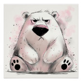 Grumpy Polar Bear Poster (Vorderseite)