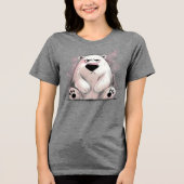 Grumpy Polar Bear Tri-Blend Shirt (Vorderseite)