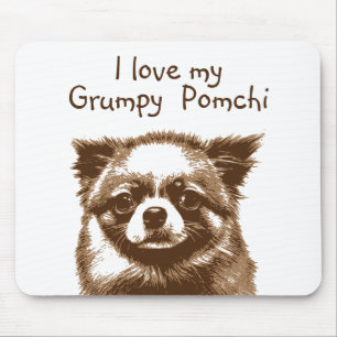 Grumpy Pomchi Mousepad