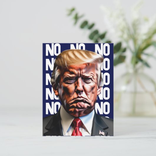 Grumpy Pouty Trump Postcard Postkarte (Stehend Vorderseite)