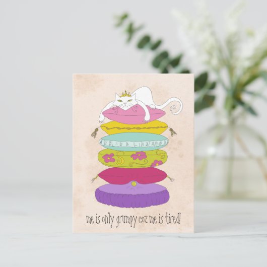 Grumpy Princess Cat and the Peak Cartoons Postkarte (Stehend Vorderseite)