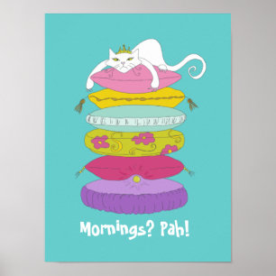 Grumpy Prinzessin Katze und die bunten Poster mit