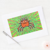 Grumpy psychedelic odd crab v4 rechteckiger aufkleber (Umschlag)