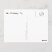 Grumpy Pug Postkarte (Rückseite)