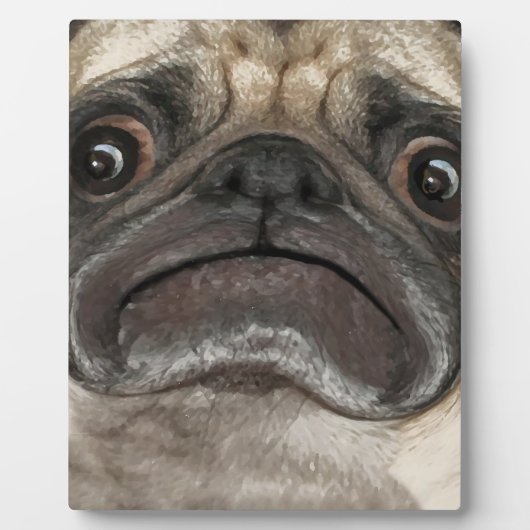 Grumpy Puggy Geschenke Fotoplatte (Vorderseite)