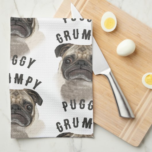 Grumpy Puggy Geschenke Handtuch (Viertel Falte)