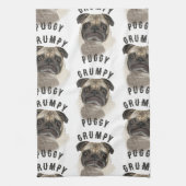 Grumpy Puggy Geschenke Handtuch (Vertikal)