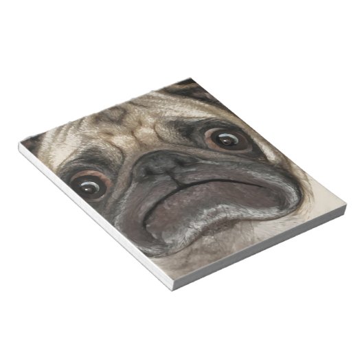 Grumpy Puggy Geschenke Notizblock (angewinkelt)