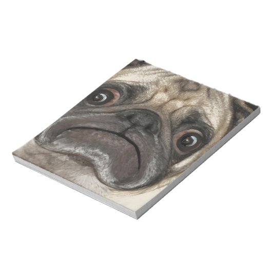 Grumpy Puggy Geschenke Notizblock (Rotiert)