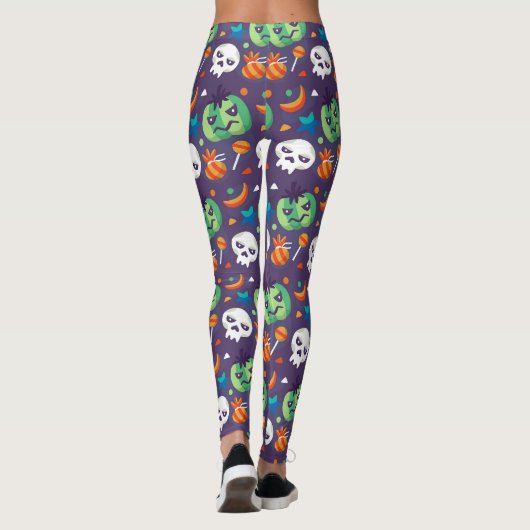 Grumpy Pumpkins Halloween Leggings (Rückseite)