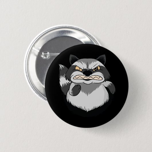 Grumpy Raccoon Button (Vorne & Hinten)